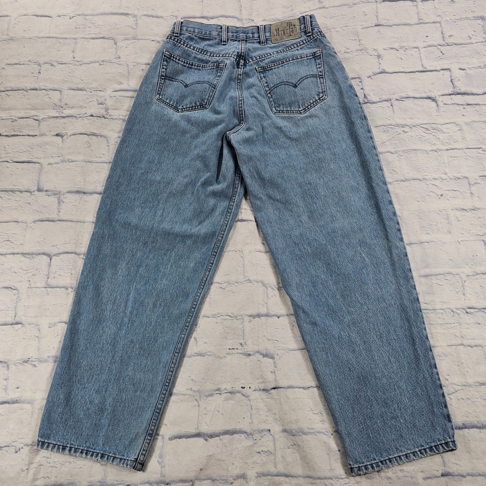 Levis SilverTab Baggy Jeans MENS 32x30 Light Wash Blue Vintage 90s Streetwear - Picture 10 of 13